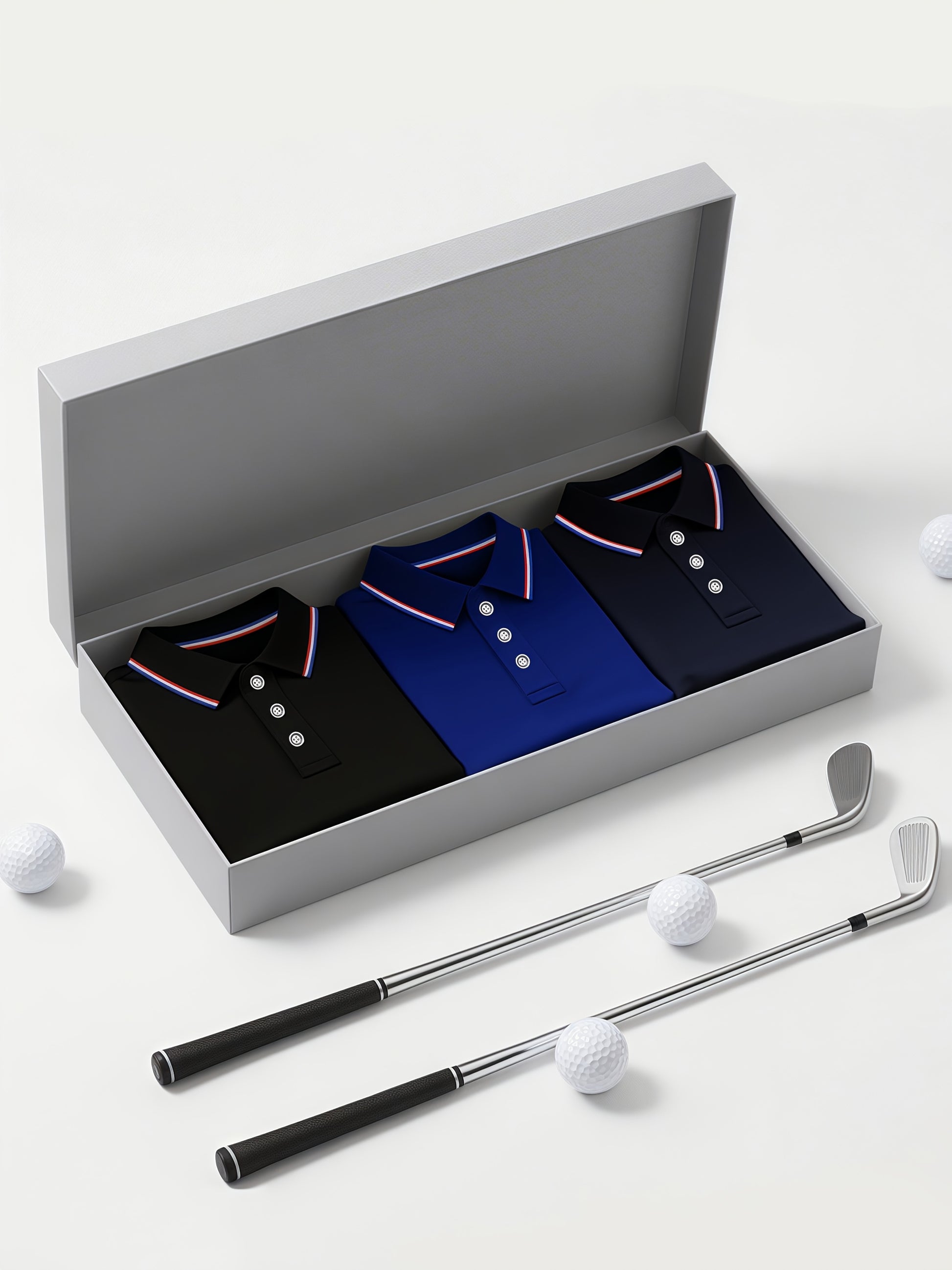 3pcs Men's Fashion Business Short-Sleeve Shirts, Collar Design, Simple and Elegant, Enhances Silhouette and Leg Length, Lightweight and Comfortable Knitted Polyester Fabric, Breathable and Skin-Friendly, Packaged in Bags (No - ayq