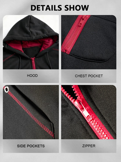 Men's Casual 3-Piece Set: Hooded Jacket, Sweatshirt & Joggers