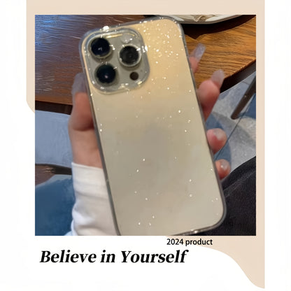 2025 թվականի նոր Luxury Bling Glitter մաքուր հեռախոսի պատյան iPhone 16 15 14 13 12 11 Pro Max X XR XS Plus հարվածակայուն թափանցիկ փափուկ ծածկույթի համար