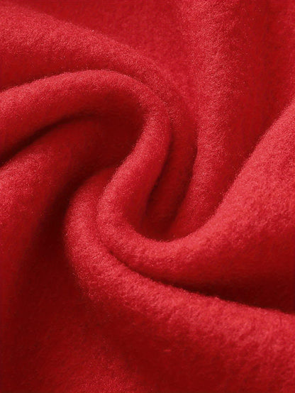 Women's winter clothing Santa Claus printed Women's velvet hooded sweater set