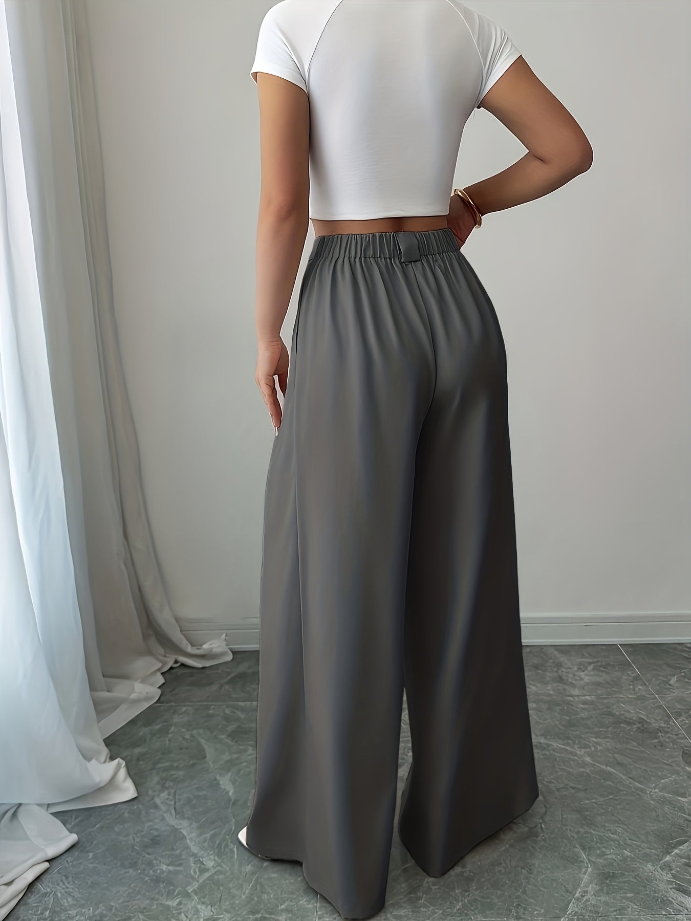 High-Waisted Wide Leg Culotte Pants for Elegant Daily Wear