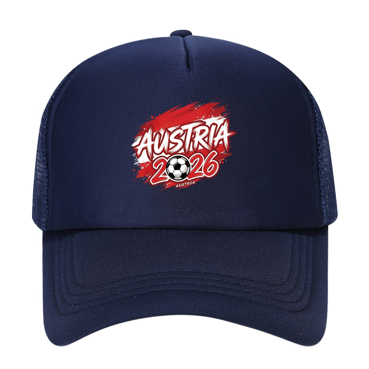 Austria 2026 Soccer Trucker Hat - Breathable Polyester Cap
