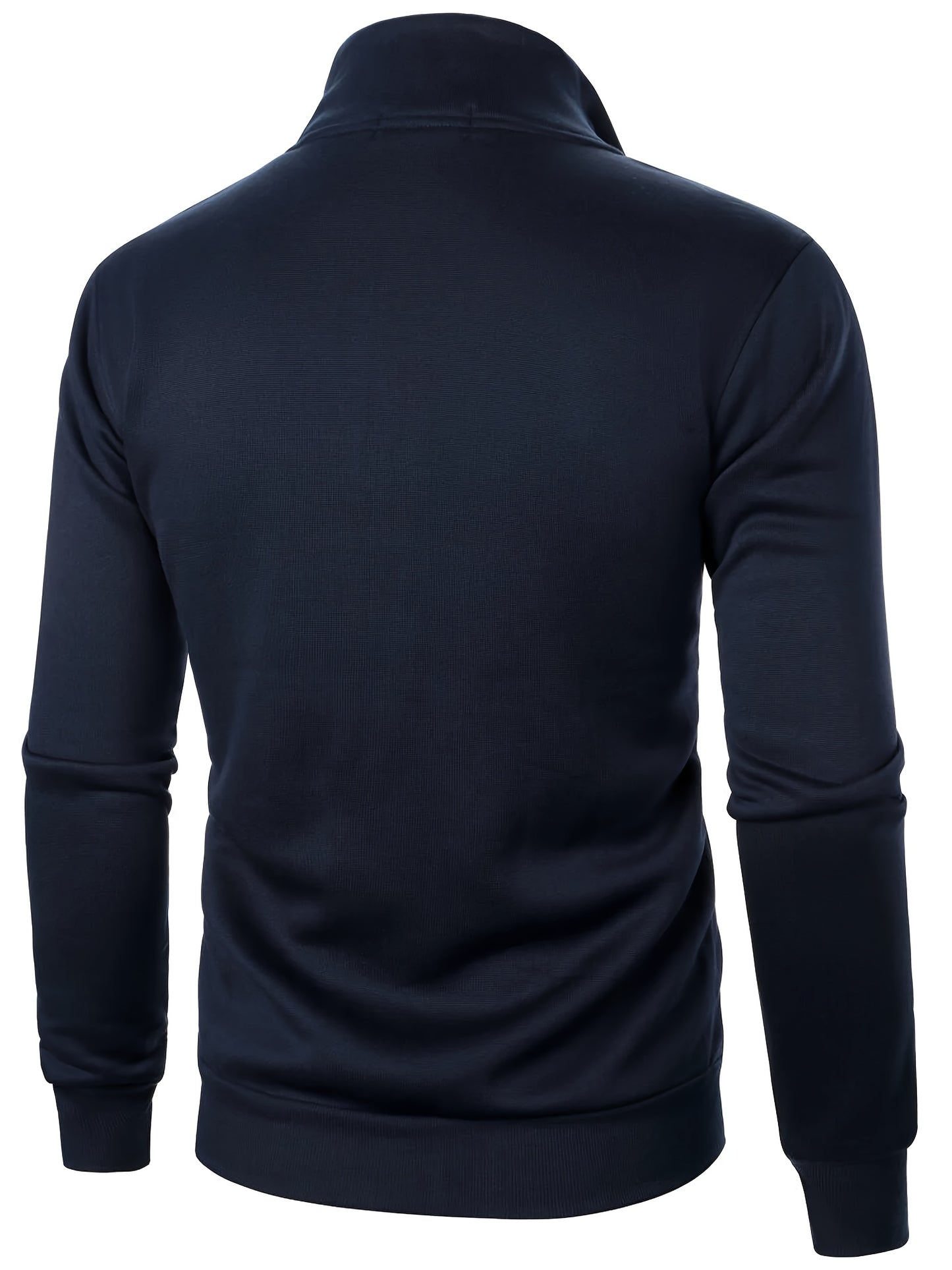 Men'S Heavyweight Thermal Zip-Up Sweatshirt - Thick Winter Pullover with Stand-Up Collar, Full-Zip Front Closure & Side Pockets - Cold Weather Outerwear for Everyday & Formal Wear - Black (Non-Bulky Warmth), Winter Sweater, C