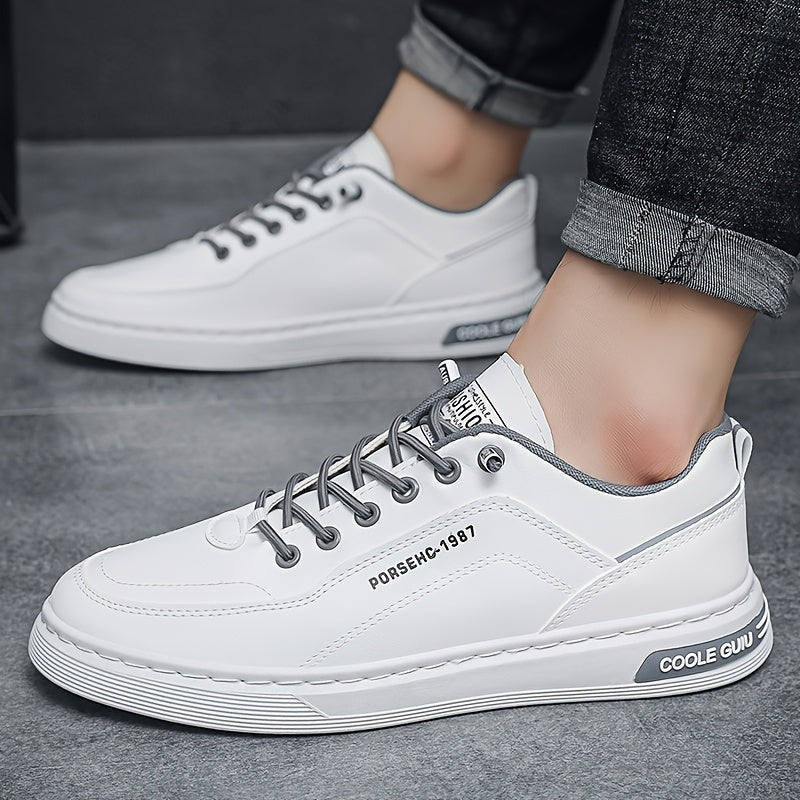 Men's Slip-On Sneakers - Casual & Sporty Low-Top Shoes with Elastic Laces, Non-Slip Rubber Sole for Casual Attire