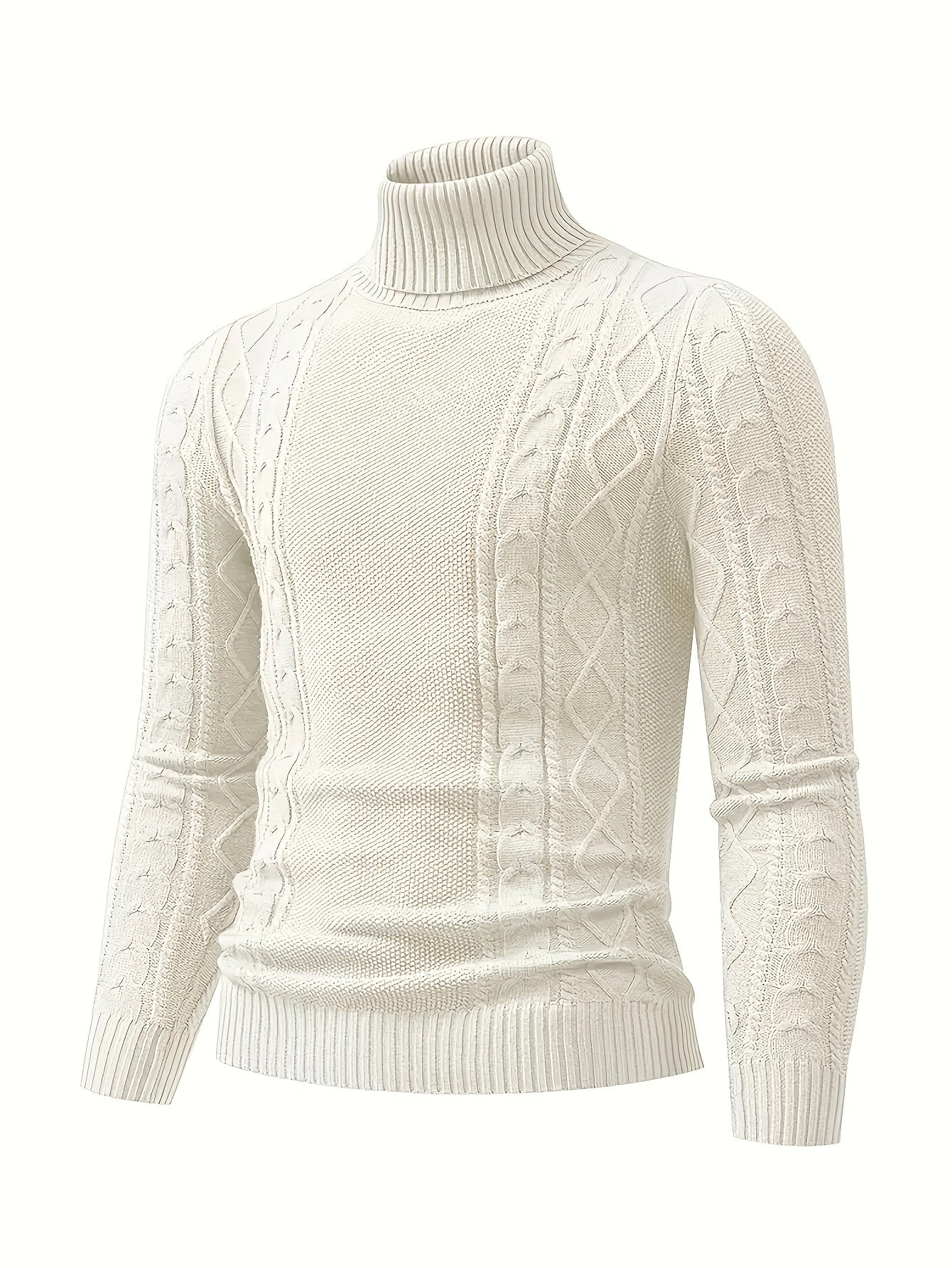 2024 New Cross-Border Men'S Plaid Knit Pullover Sweater (Men'S Warm Top)