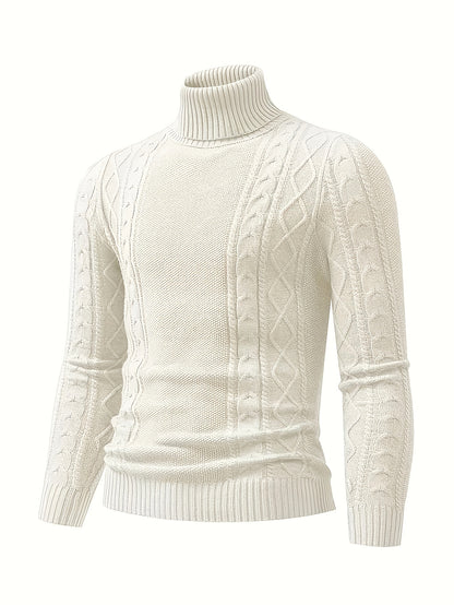 2024 New Cross-Border Men'S Plaid Knit Pullover Sweater (Men'S Warm Top)