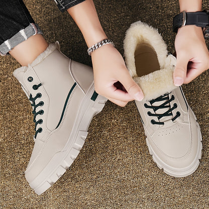 Տղամարդկանց նորաձև բրդյա ծածկույթով ձմեռային կոշիկներ