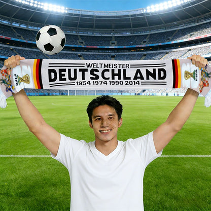 Germany 2026 World Cup Football Scarf – Fan Essential Polyester Knit