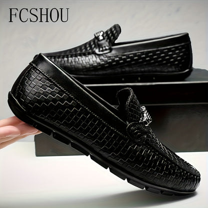 Handmade Men’s Vintage Leather Loafers Casual Slip-Ons