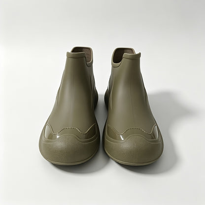 Men's All-Season PVC Ankle Rain Boots for Outdoor Use