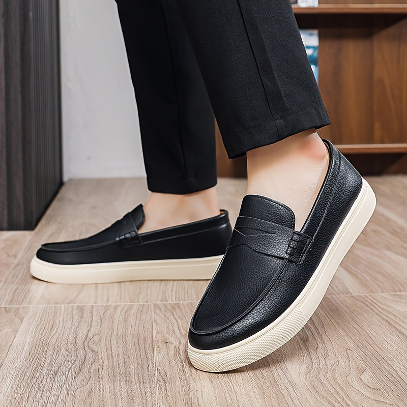 Men's Casual Slip-On Loafers with Non-Slip PVC Sole