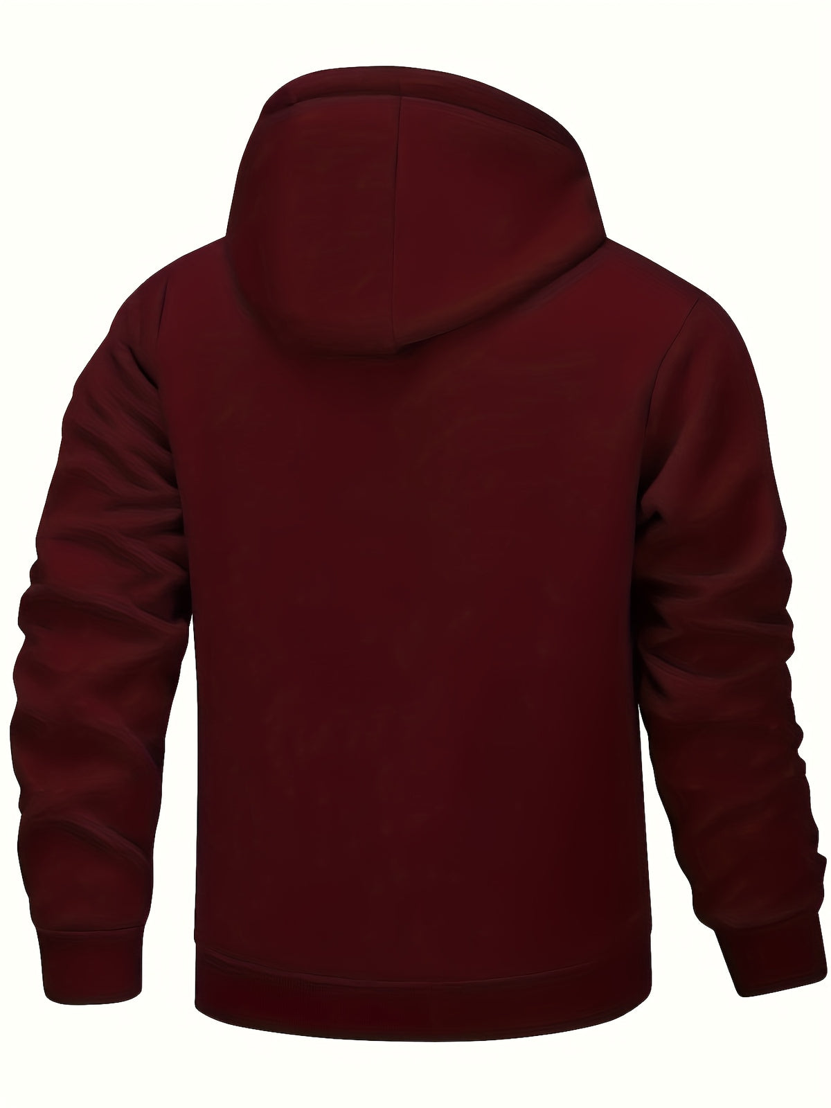 Men's Casual Warm Fleece Hooded Jacket with Zipper