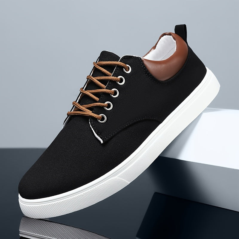 Classic Canvas Skate Shoes for Men in Spring And Summer - Breathable, Non-Slip, And Durable Lace-Up Sneakers, Perfect for Everyday Casual Wear - ayq