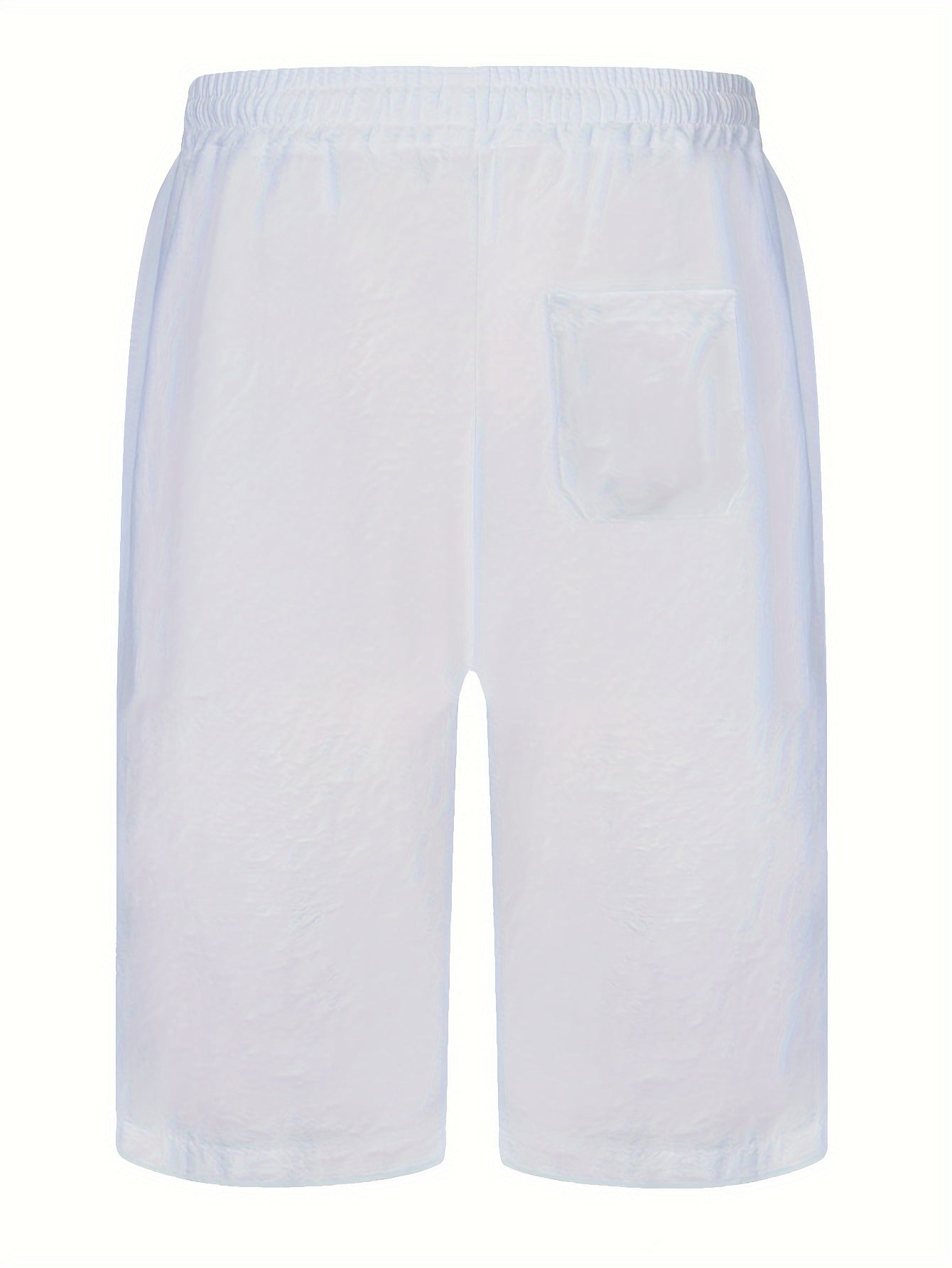 Men's Casual Comfy Cotton Breathable Active Shorts, Chic Drawstring Beach Shorts