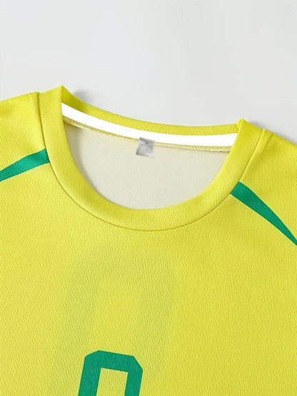 Men's Summer Casual Sportswear Set - Polyester T-Shirt & Shorts