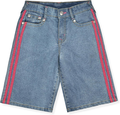 Girls Denim Shorts and Graphic Tee Set for Summer