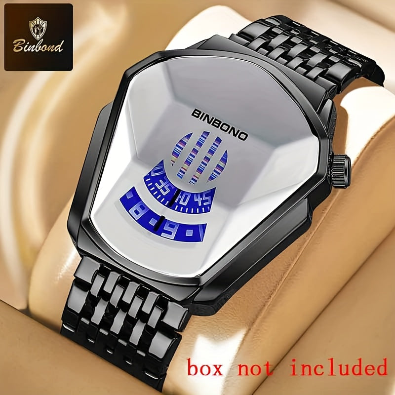 BINBOND Men's Quartz Business Watch Stainless Steel Strap