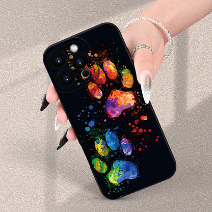 Simple Creative Beautiful Colorful Cat Footprint Pattern Trendy Hot Selling Men and Women Summer Creative Anti-fall Frosted Mobile Phone Case for iPhone 16E/16/16PRO/16PLUS/16PM/15/15PLUS/15PRO/15PROMAX/14/14PLUS/14PRO/14PROM