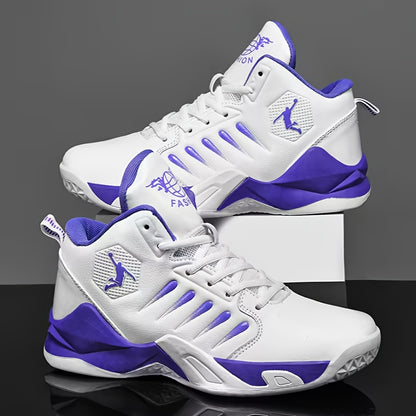 Breathable Comfortable Basketball Shoes | Non-Slip Durable Tennis Shoes, Road Running Shoes, Fitness Training Shoes, Mid-Top Design, All-Season, Unisex - MINZHE YL - ayq