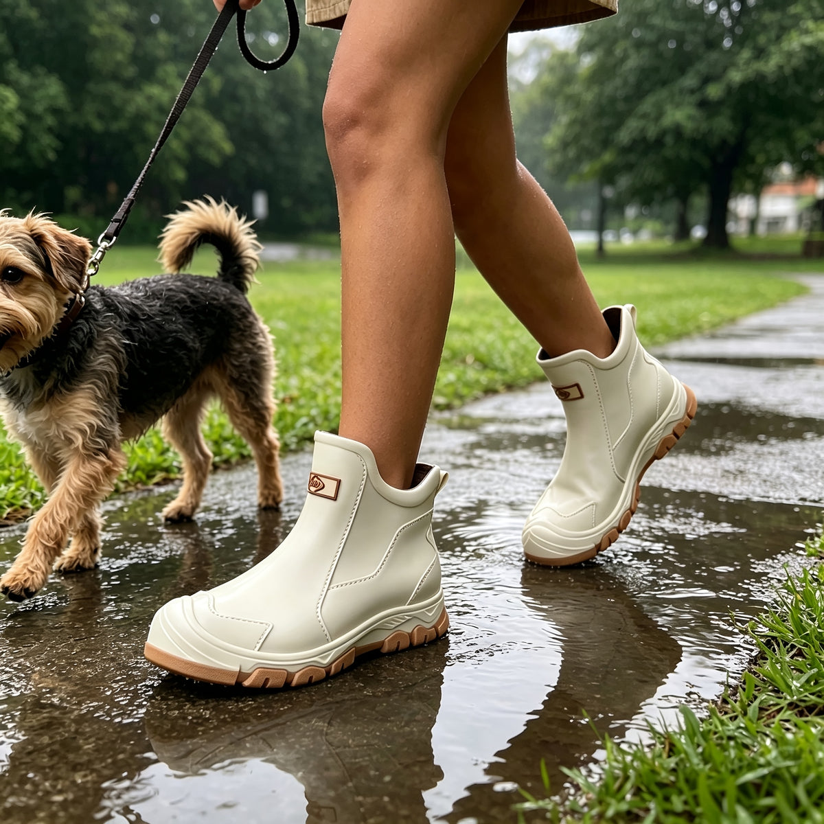Unisex Short Rubber Rain Boots – Lightweight, All-Season Casual Wear