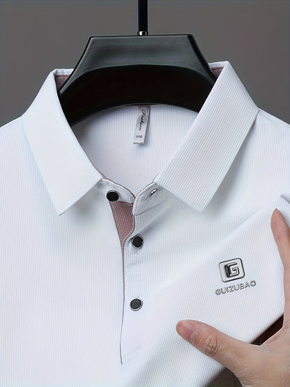 Men'S Summer Short-Sleeve Polo Shirt, Versatile T-Shirt Suitable for Everyday Wear - ayq