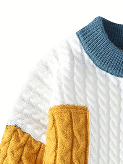 Տղամարդու սվիտեր - շագանակագույն/ - երկար թևքերով, վզնոցով, աշուն/ձմեռ, գրասենյակ, երեկույթ, առօրյա - հեշտ խնամվող, պաշտոնական և առօրյա սվիտեր տղամարդկանց համար