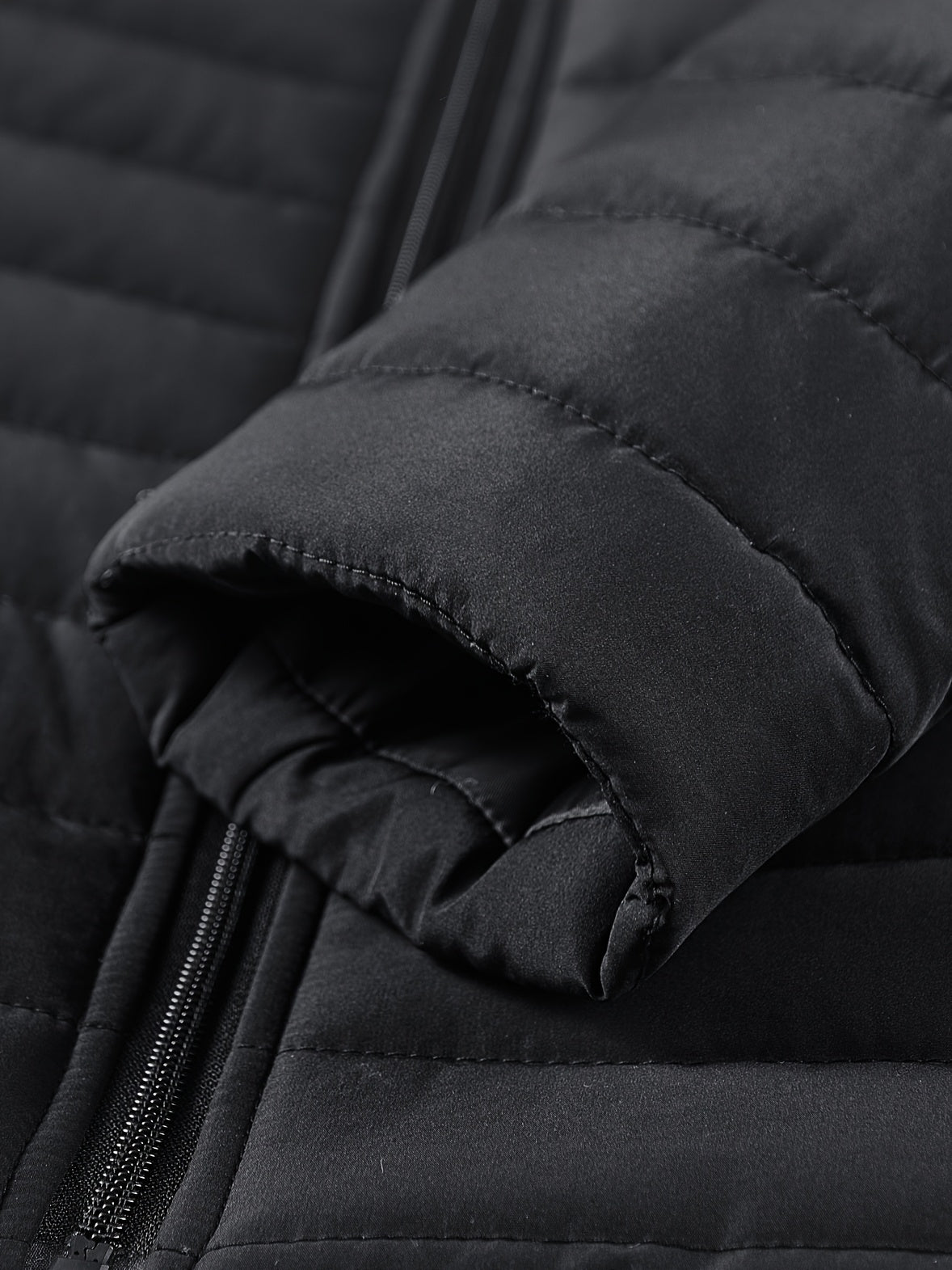 Lightweight Black Quilted Jacket for Men, Featuring a Fashionable Collar And a, Available in Plus Sizes - ayq