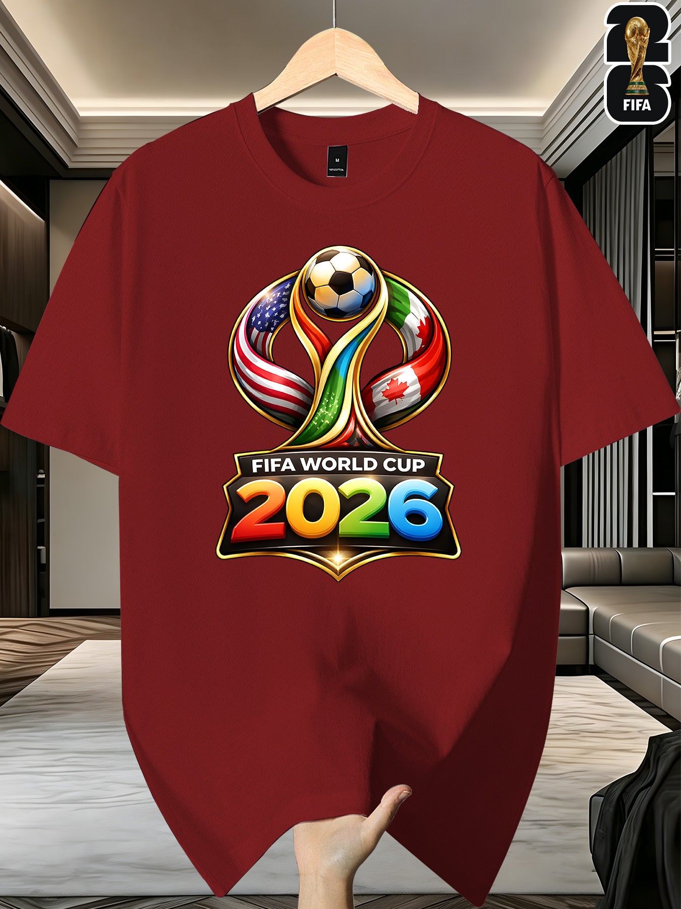 Men's FIFA 2026 World Cup Cotton Blend Casual T-Shirt