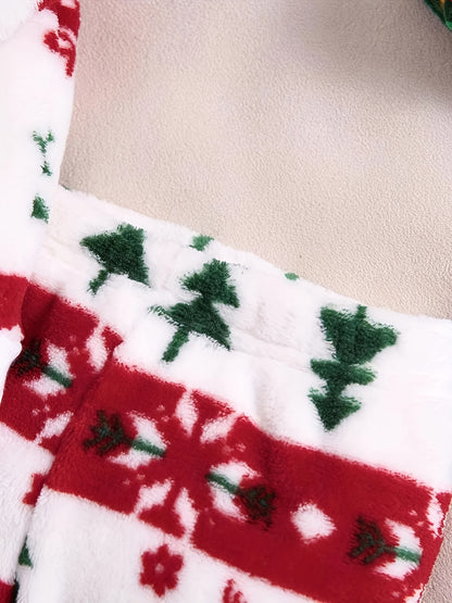 Մանկական Սուրբ Ծննդյան նորաձև աշնանային և ձմեռային ֆլանելային կոստյում՝ մանկական տաք նոր երկու մասից բաղկացած հավաքածու