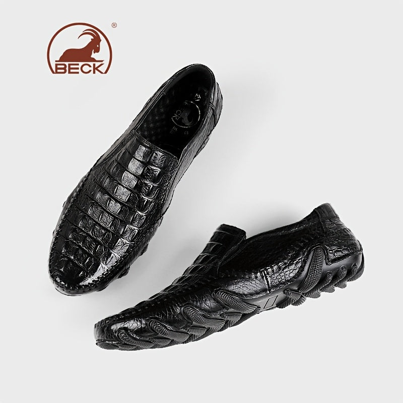 Men's Casual Slip-On Breathable Leather Soft-Soled Shoes