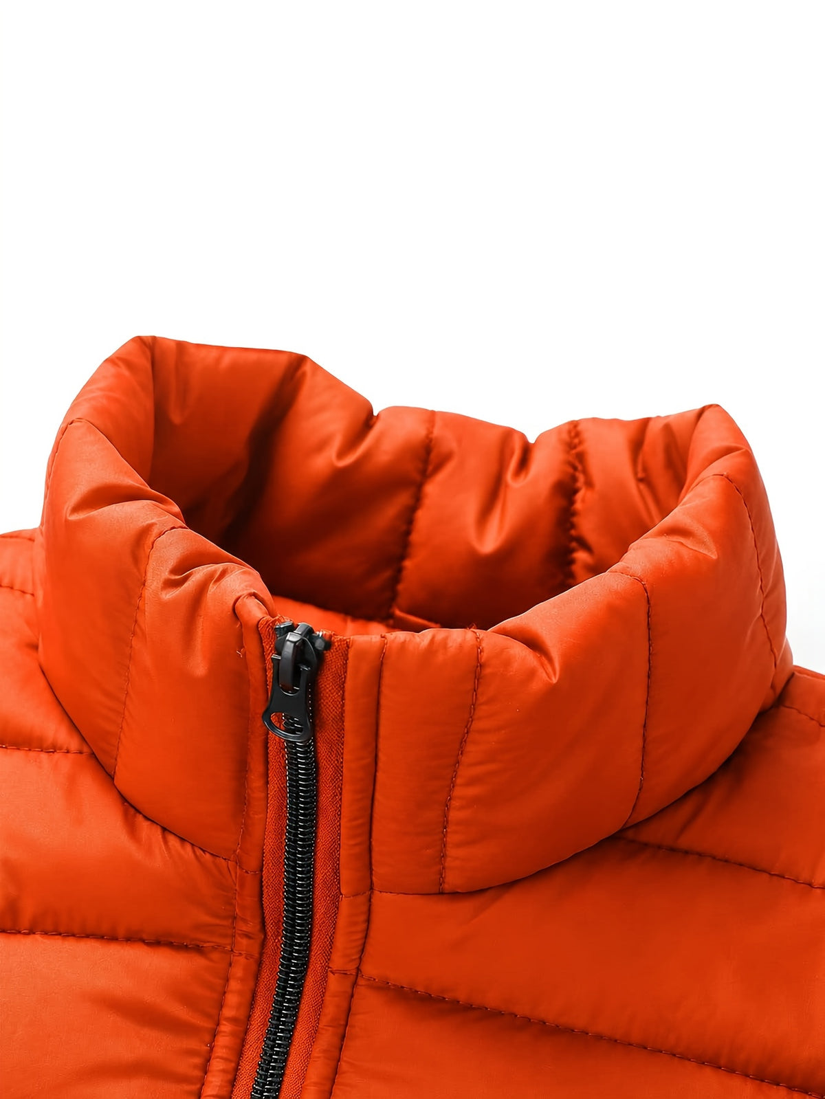 Men's Warm Winter Jacket with Stand Collar - Thick Polyester Coat