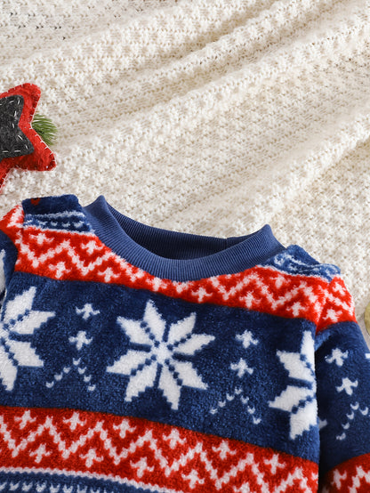 2pcs Girls' Cute Deer Print Fashionable Thick Flannel Set for Autumn/Winter, Soft and Comfortable Warm Outfit, Versatile Casual Attire with Outdoor Activities, Winter Clothing, Autumn Fashion, Stylish Kids' Wear, Playful Desi