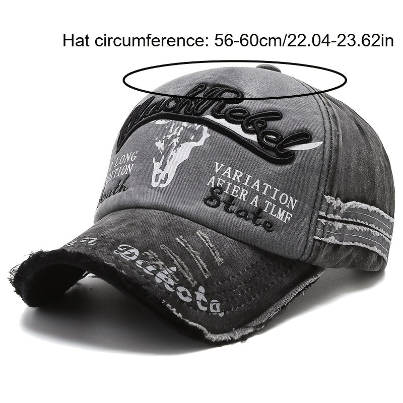 2pcs Vintage Embroidered Baseball Caps for Men and Women