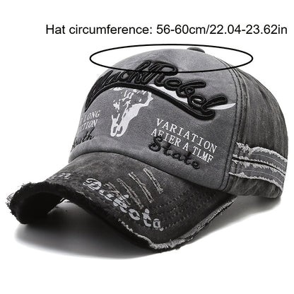 2pcs Vintage Embroidered Baseball Caps for Men and Women