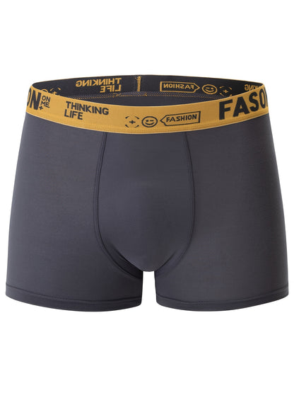 Men’s 4-Pack Solid Color Boxer Briefs with Stretch Fabric