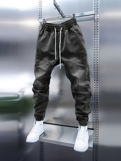 Street Style Men's Fashion Hip-Hop Elastic Waist Drawstring Sweatpants - ayq