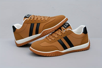 Men's Casual Comfortable Low Top Lace Up Sneakers, Non-slip Breathable Canvas Shoes For All Seasons