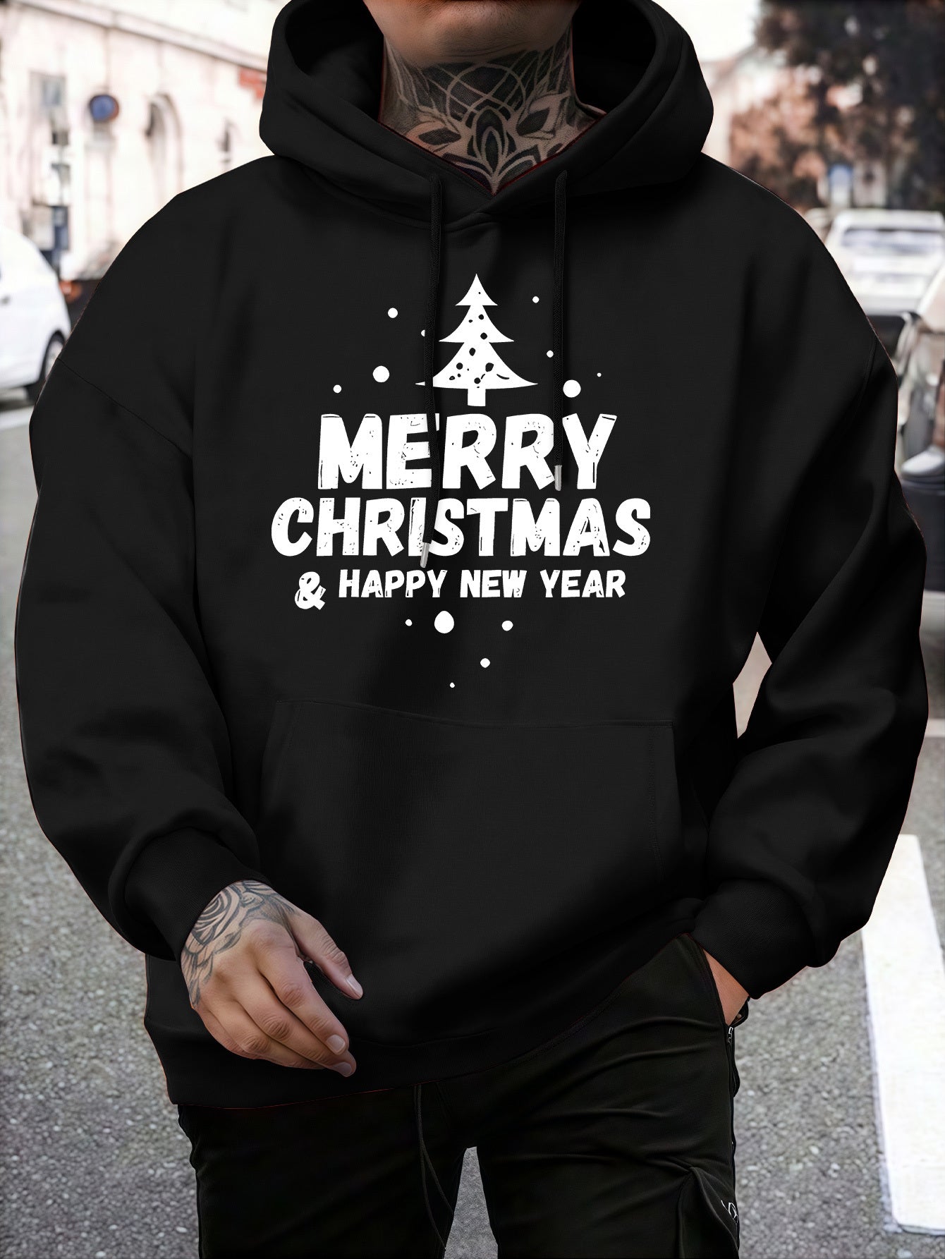 Men'S Fashion Trendy Hooded Sweatshirt | Casual Style, Regular Fit, Winter Season, Print Pattern, Slight Stretch Fabric