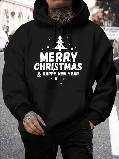 Men'S Fashion Trendy Hooded Sweatshirt | Casual Style, Regular Fit, Winter Season, Print Pattern, Slight Stretch Fabric