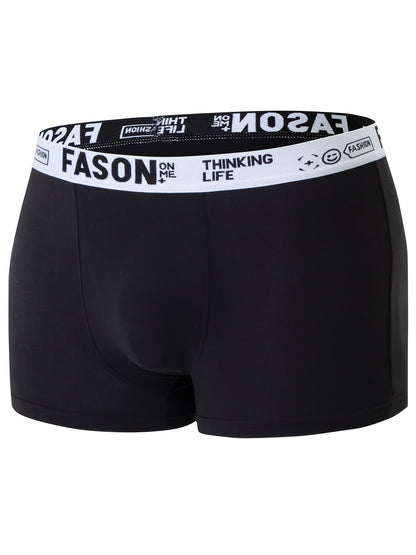 Men’s 4-Pack Solid Color Boxer Briefs with Stretch Fabric