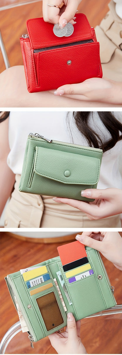 MIYIN Women's Wallet - Large Capacity Double Zipper Credit Card Holder with Coin Pocket, Lightweight Handbag for ID, Cash & Keys, Minimalist for daily Commute & Travel, Easy-Care Design for busy Ladies