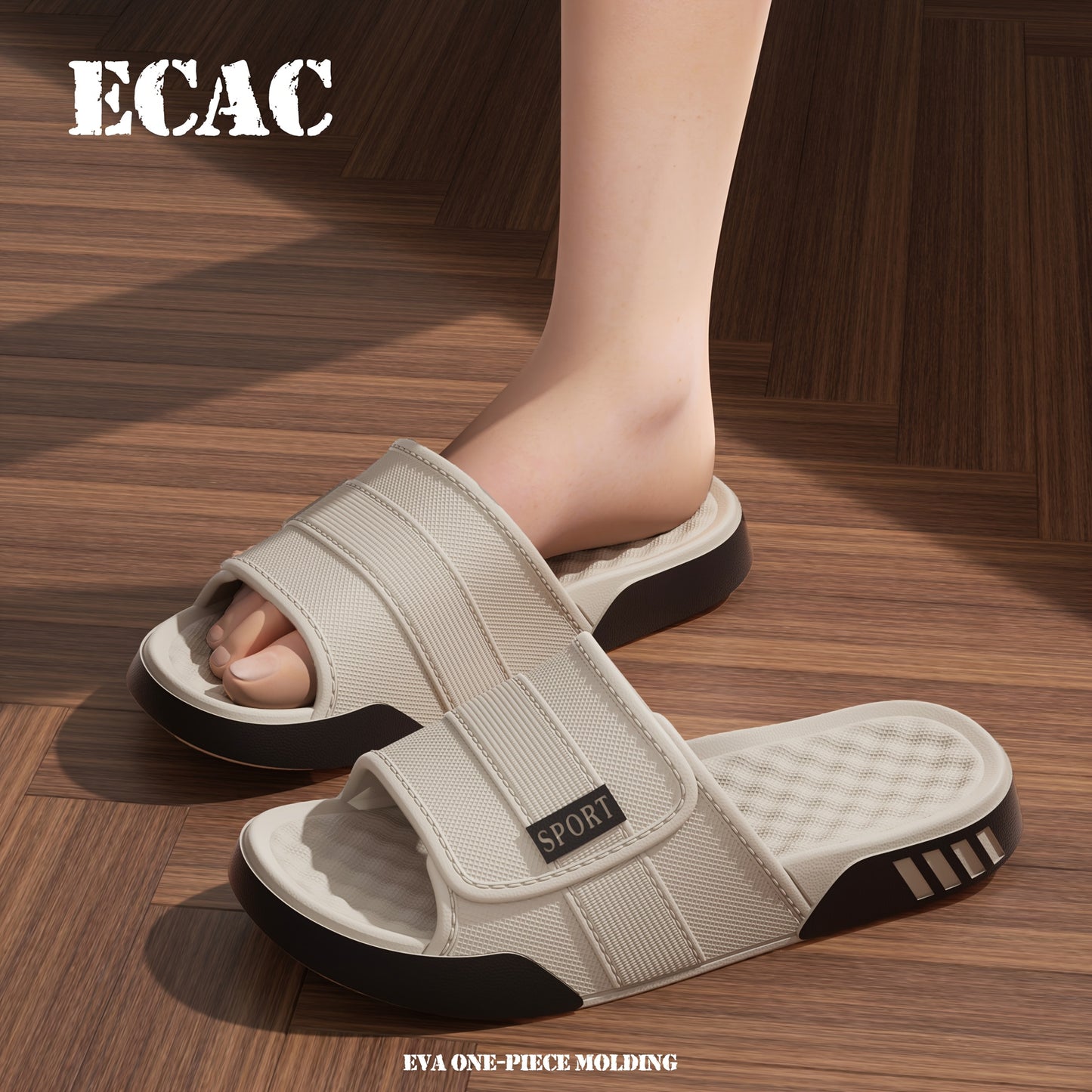Men's New Summer Slides | EVA 1pc Molding Non-Slip Breathable Multi-Color for Beach Home Vacation - ayq