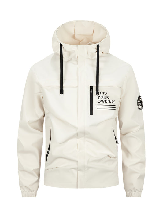 Spring and Autumn Men'S Sports and Leisure Hooded Jacket