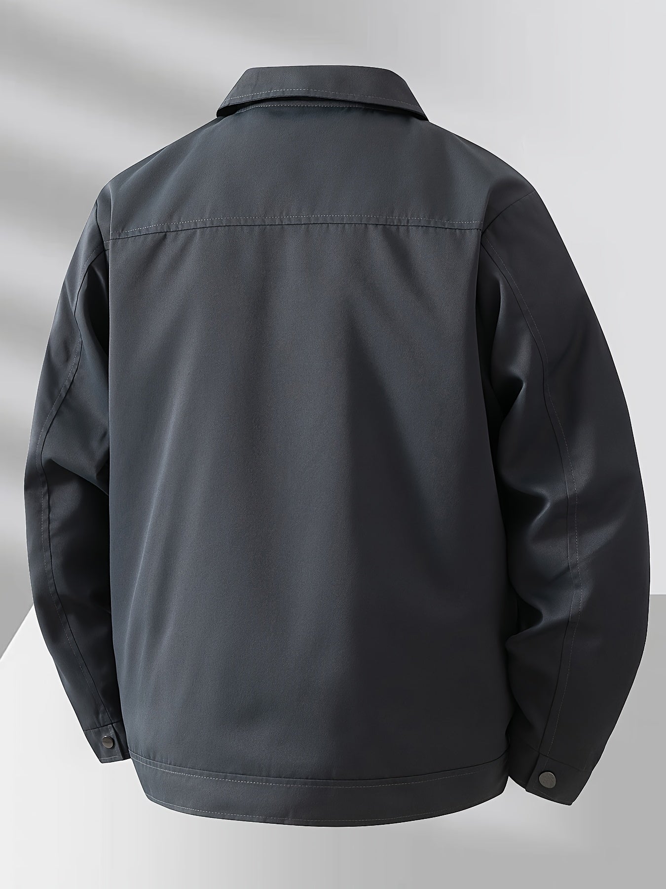 Men'S Lightweight Business Jacket - Zip-Up Formal Coat with Notch Lapel, Olive Green - Office, Wedding, Travel - Durable Polyester Jacket for Professional & Casual Attire - Spring/Fall Outerwear, Office Wear, Sleek Design, Hi