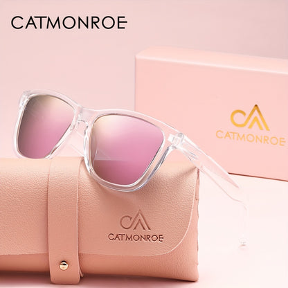Women’s Lightweight Polarized UV400 Square Sunglasses with PC Frame