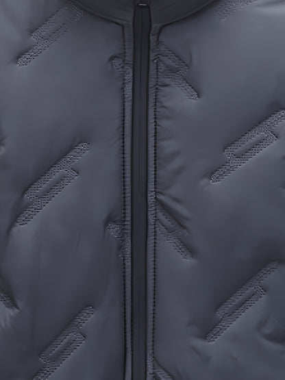 Men's Casual Warm Fleece Lined Jacket, Chic Zip Up Coat for Fall Winter