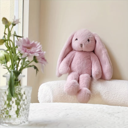 44 սմ/17.3 դյույմ խելոք երկարականջ վարդագույն կոնֆետ-ճագար, ականջներով փափուկ խաղալիք, փափուկ փափուկ մուլտֆիլմային նապաստակի տիկնիկ, Զատկական նապաստակի տիկնիկ, Զատկի նվեր, Սուրբ Վալենտինի օրվա նվեր, Սուրբ Ծննդյան նվեր