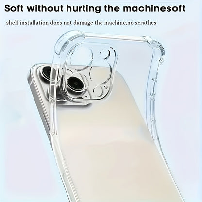 Luxury Transparent Shockproof TPU Phone Case for iPhone