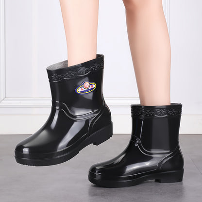 Unisex Lightweight Low-Top Waterproof Rain Boots for All Seasons