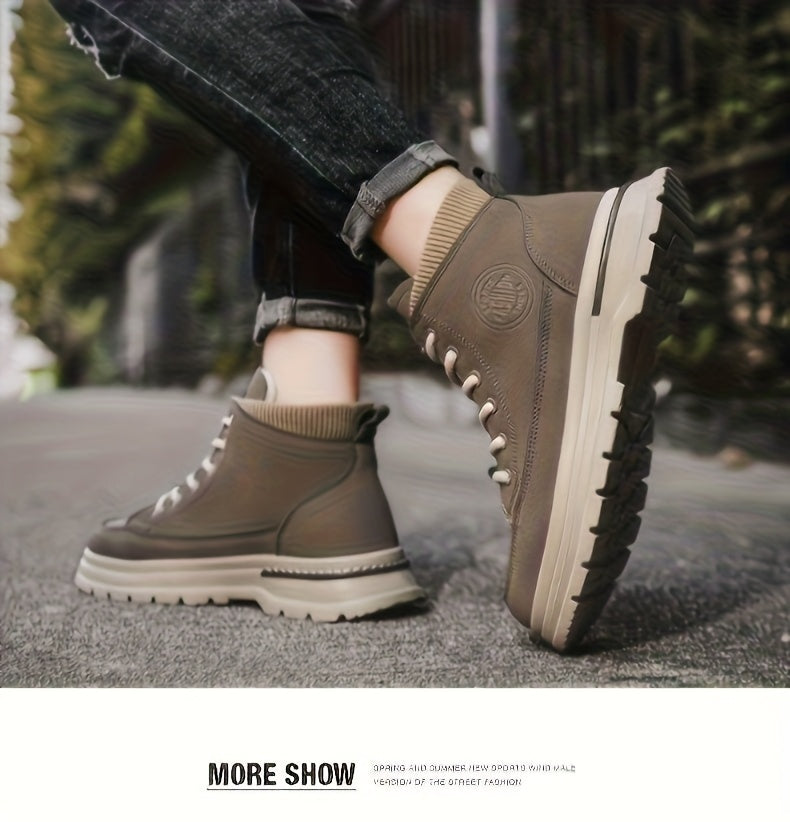 Տղամարդկանց ձմեռային կոշիկներ, հաստացված արտաքին հագուստի համար նախատեսված արշավային կոշիկներ, նորաձև բազմակողմանի աշխատանքային կոշիկներ, բրիտանական կարճ կոշիկներ